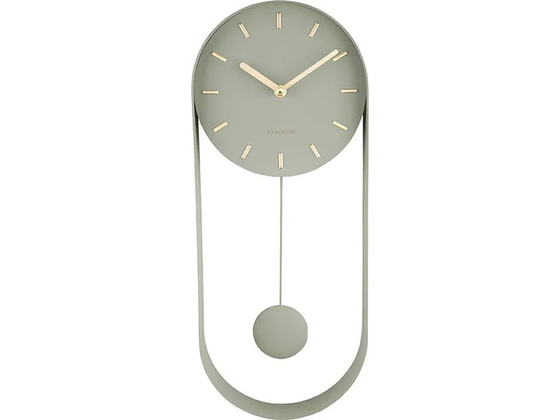 KARLSSON Vægur Pendulum Charm steel jungle green