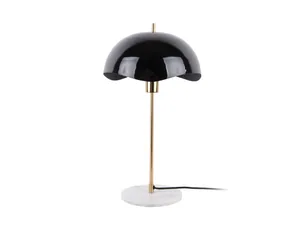LEITMOTIV Bord lampe Waved Dome enamel black