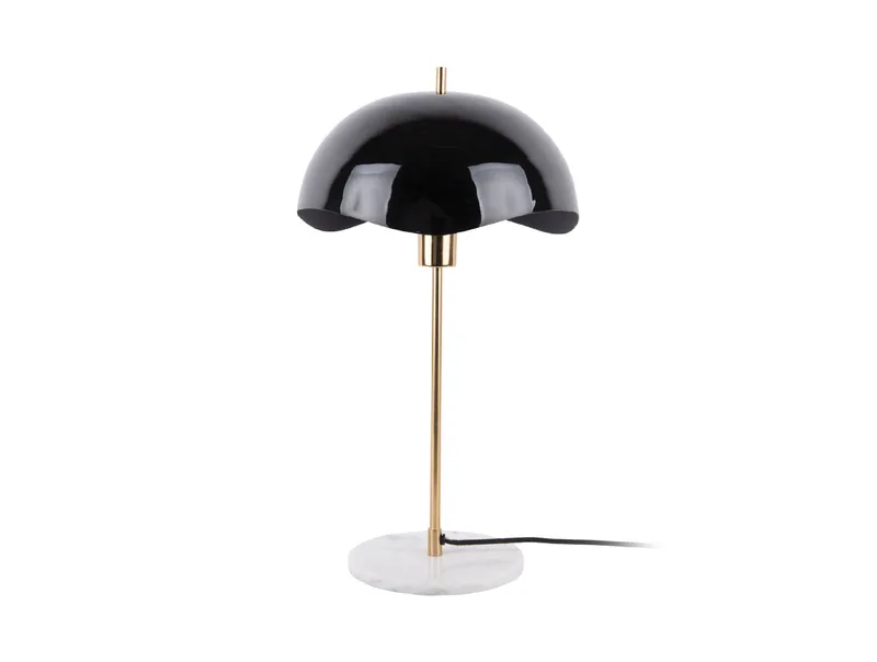 LEITMOTIV Bord lampe Waved Dome enamel black