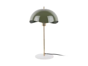 LEITMOTIV Bord lampe Waved Dome enamel jungle green
