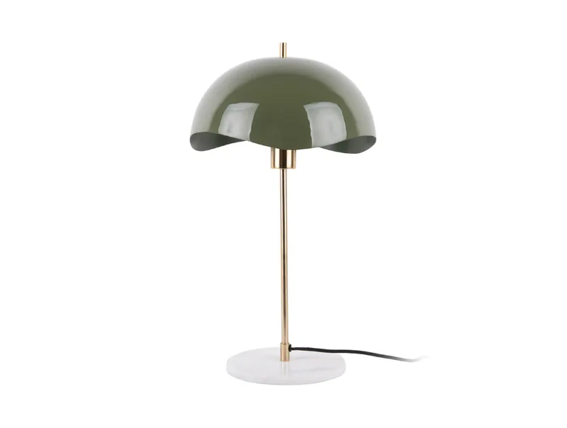 LEITMOTIV Bord lampe Waved Dome enamel jungle green