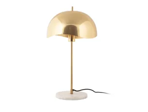 LEITMOTIV Bord lampe Waved Dome brushed gold plated