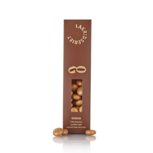 Genevá - Salmiakpastil overtrukket med karamelchokolade - 170g
