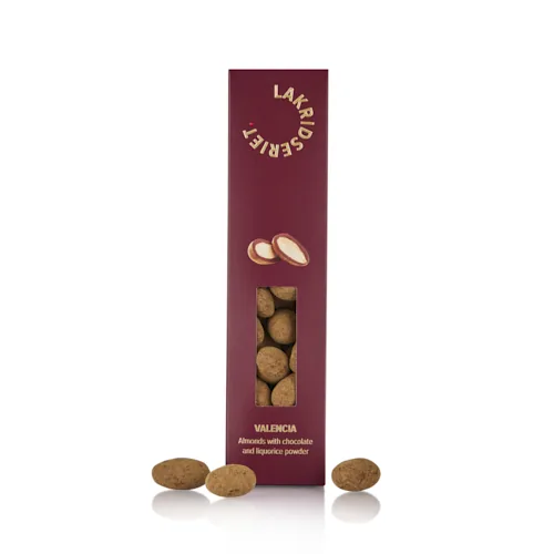 Valencia - Mandler med chokolade og stærk lakrids - 170g