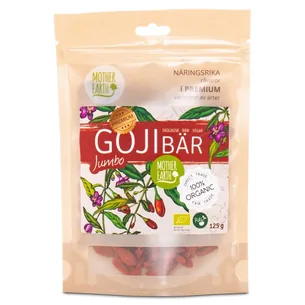 Mother Earth Gojibær Jumbo RAW & ØKO, 125 g