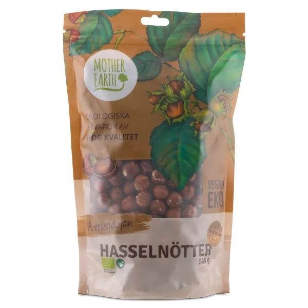 Mother Earth Hasselnødder Premium ØKO, 500 g