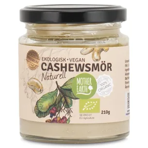 Mother Earth Cashewsmør Naturlig Premium Øko, 210 g