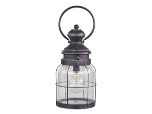 Fransk Staldlanterne med LED-pære og Timer - Chic Antique