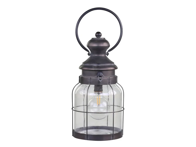 Fransk Staldlanterne med LED-pære og Timer - Chic Antique