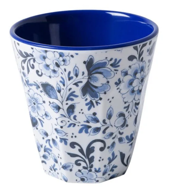 Krus Melamin Delftblå Blomster 300 ml - Heinen Delfts Blauw
