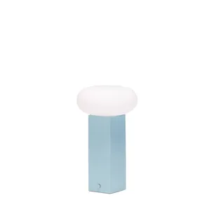 Lav bærbar blå bordlampe