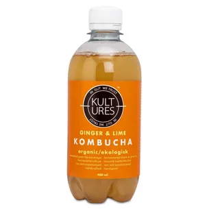 Kultures Kombucha, Ingefær & Lime, 400 ml