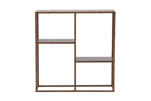 Venture Home Staal reol 80x26x81 cm - Steel Frame Valnød / MDF with Valnød 3D Paper