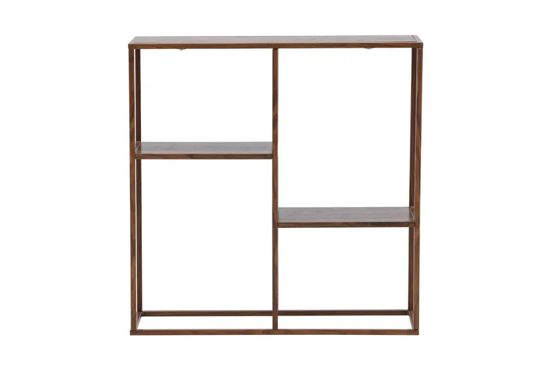 Venture Home Staal reol 80x26x81 cm - Steel Frame Valnød / MDF with Valnød 3D Paper