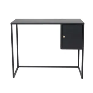 VENTURE DESIGN Bakal skrivebord, m. 1 låge - sort stål (95x45)