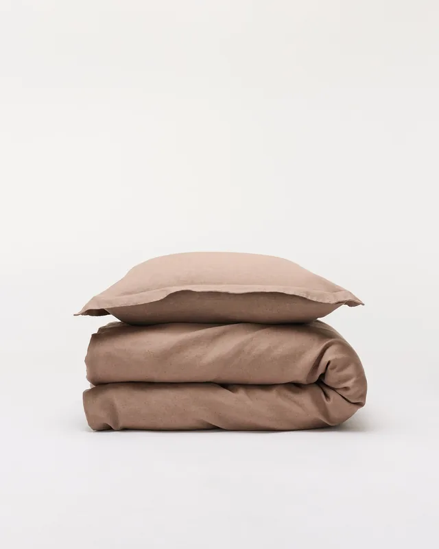 Hørsengetøj taupe