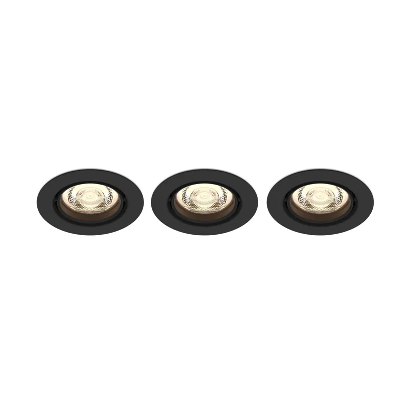 Philips Funktionel Planet indbygningsspot, Indbygget lysplade, Ikke-udskiftelig pære(r), LED, 2700 K, 500 lm, Sort