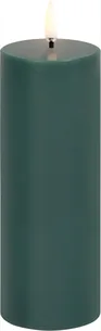 LED Pillar Candle, Pine Green, Smooth, 5,8x15,2 cm