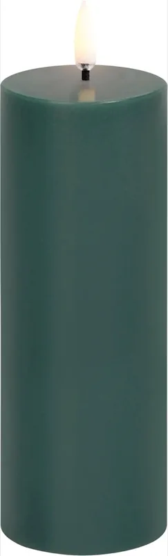 LED Pillar Candle, Pine Green, Smooth, 5,8x15,2 cm