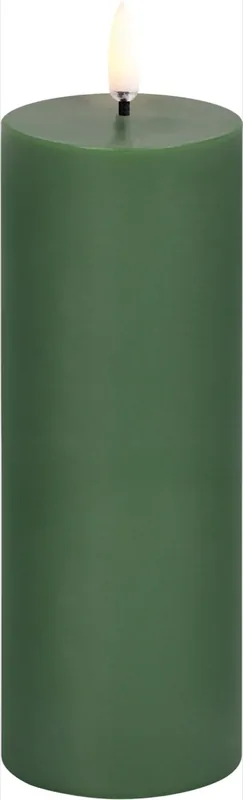 LED Pillar Candle, Olive Green, Smooth, 5,8x15,2 cm