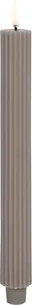 LED Taper Candle Grooved, Sandstone, Smooth, 2pack, 3,2x25,