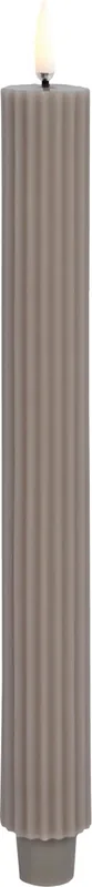 LED Taper Candle Grooved, Sandstone, Smooth, 2pack, 3,2x25,