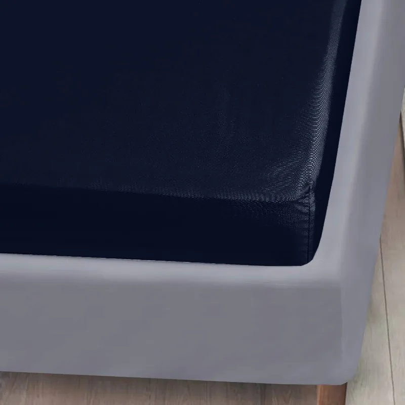 Bambus kuvertlagen navy 180x200x20