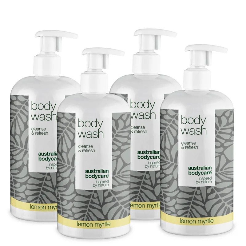 4 for 3 Tea Tree Body Wash 500 ml Lemon Myrtle - pakketilbud â Pakketilbud med 4 Body Wash (500 ml): Tea Tree Oil Lemon Myrtle