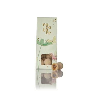Cocoture æske i grøn med karamel chokoladekugler - 55-60g