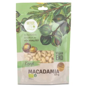 Mother Earth Macadamianødder Premium Raw & Øko, 125 g