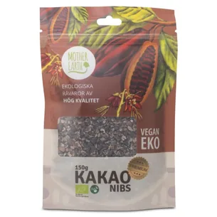 Mother Earth Kakaonibs Pangoa Premium RAW & ØKO, 150 g