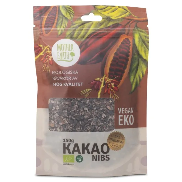 Mother Earth Kakaonibs Pangoa Premium RAW & ØKO, 150 g