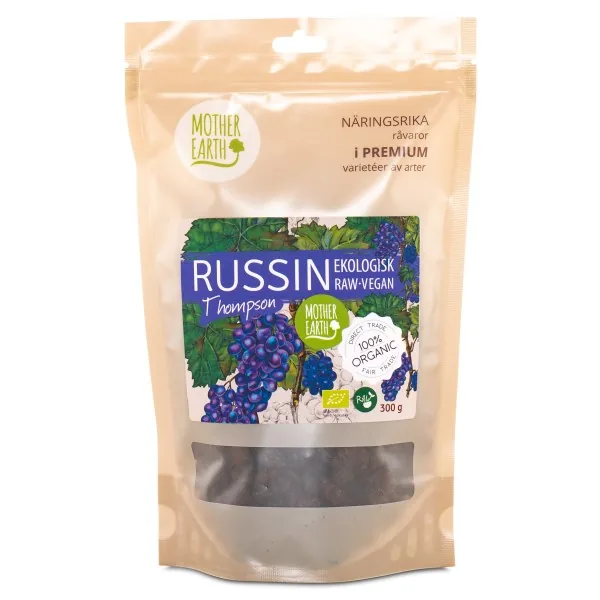 Mother Earth Rosiner Blå Thompson Raw & Øko, 300 g