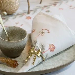 Servietring med Sløjfe - Messing - 5 cm - Chic Antique