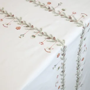 Aix Juledug med Ranke - Bomuld - Flere Størrelser - Chic Antique - 240 x 140 cm