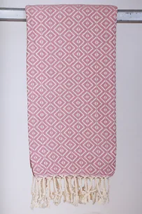 Hamam Jenny Diamond rosa - 90 * 180 cm Stort Håndklæde