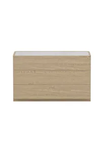 VENTURE HOME Noble kommode, m. 3 skuffer - 3D papirglas og natur MDF