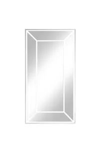 VENTURE HOME Lojf gulvspejl, rektangulær - spejlglas og hvid aluminium (180x90)