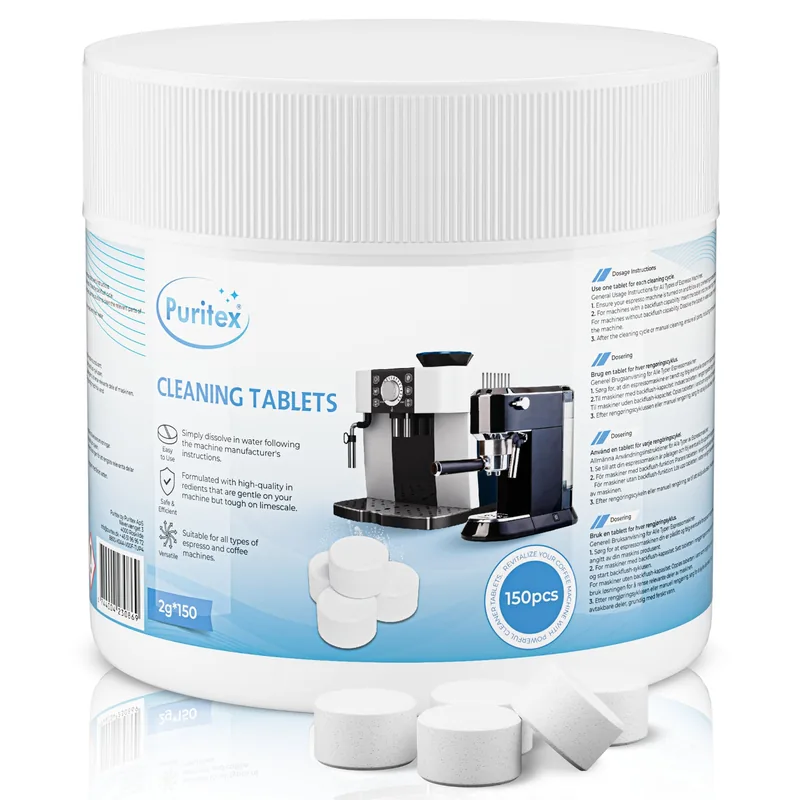 Puritex Rensetabletter til Kaffe- og Espressomaskiner 150 stk. - 150 stk.