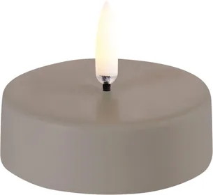 LED Tealight Maxi, Sandstone wax, Smooth, 6,1x2,2 cm