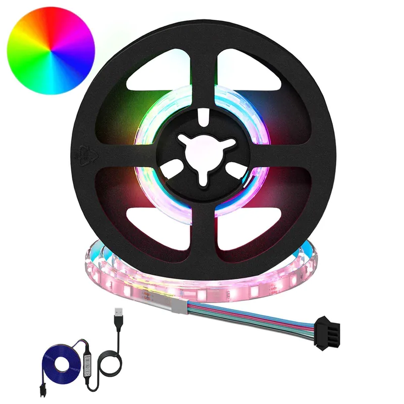 LED Strip Sort og Gennemsigtig Kobber og plastik