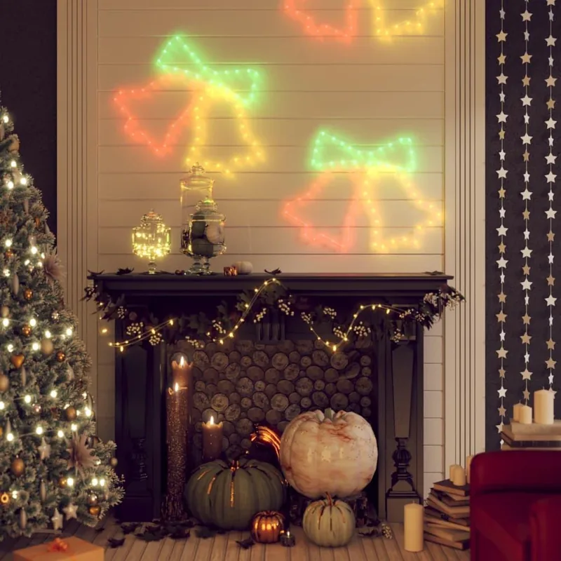 Julefigur med klokker 3 stk. 50 x 56 cm - 72 LED'er
