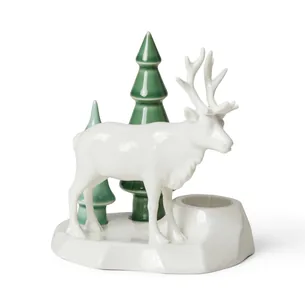 Winter Stories Reindeer lysestage - hvid/grøn