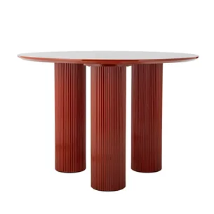 Bloomingville - Della Spisebord, Rød, FSC 100%, MDF - Ø110 × H75 cm