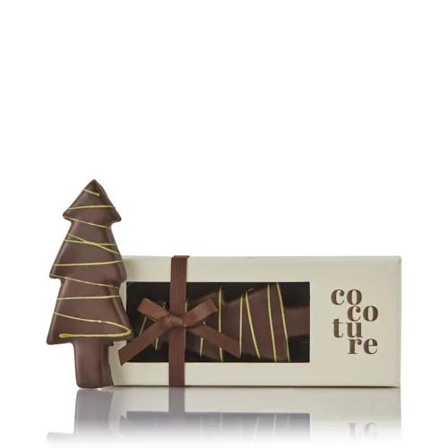 Cocoture marcipan juletræ i hvid æske - 80g