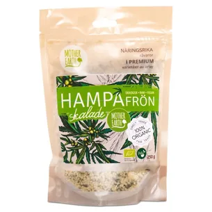 Mother Earth Afskallede Hampefrø RAW & ØKO, 250 g