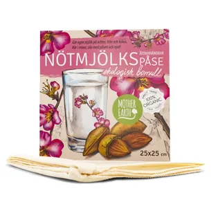Mother Earth Nøddemælkspose Økologisk Bomuld, 1 stk