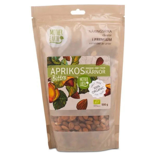 Mother Earth Abrikoskerner Bitre Øko, 500 g