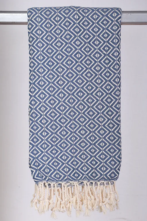 Hamam Jenny Diamond Denim - 200 * 220 cm Sengetæppe