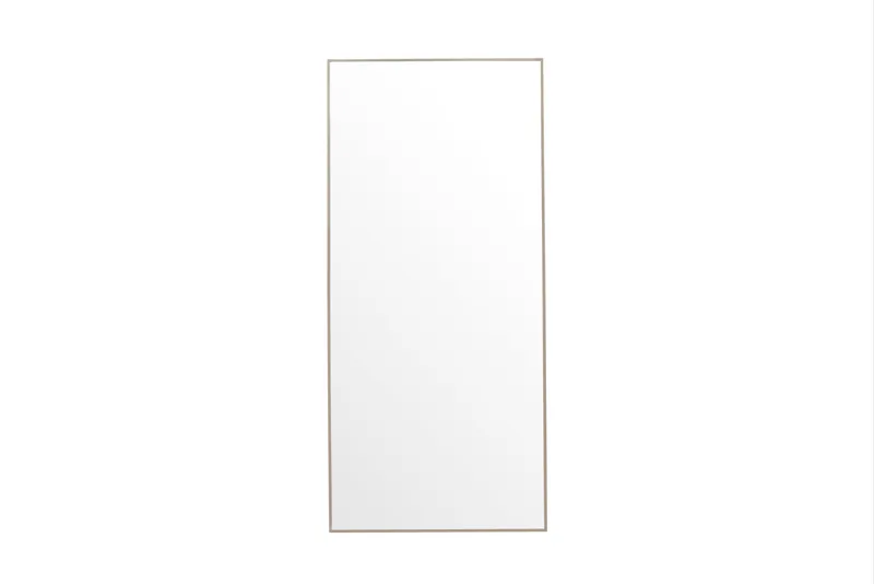 VENTURE DESIGN Orlando gulvspejl, rektangulær - spejlglas og beige aluminium (85x190)